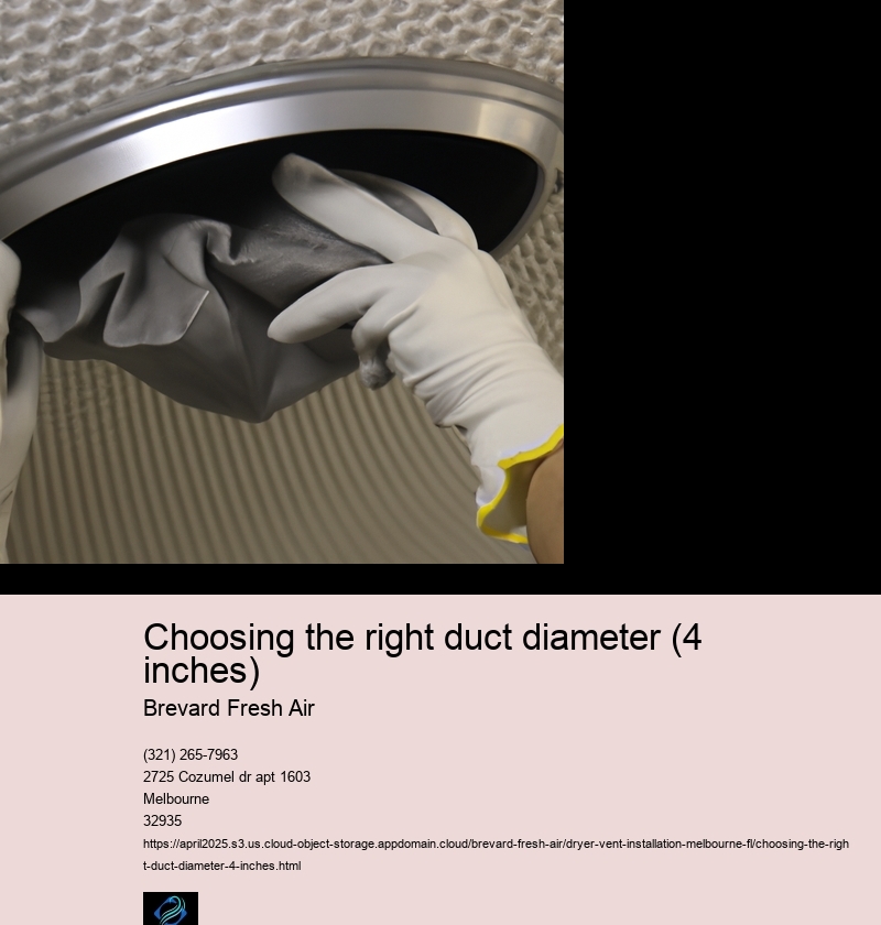Choosing the right duct diameter (4 inches)