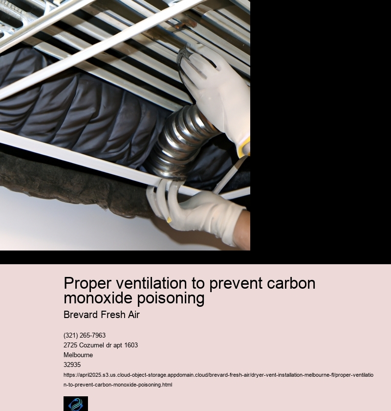 Proper ventilation to prevent carbon monoxide poisoning