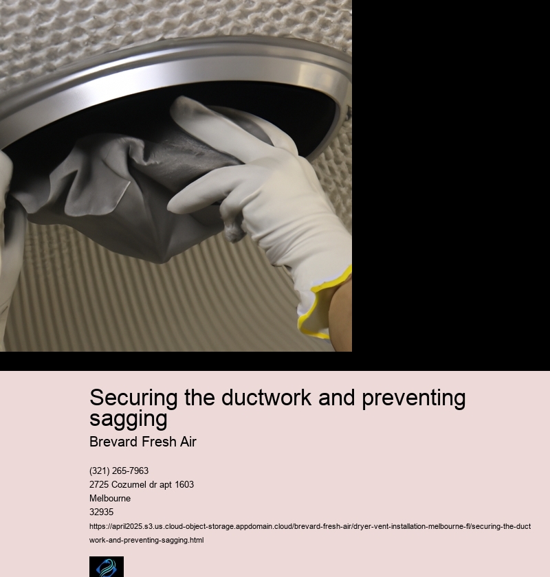 Securing the ductwork and preventing sagging