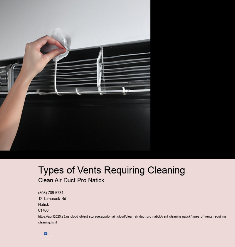 Types of Vents Requiring Cleaning